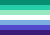 the blue/green 7 stripe gay pride flag